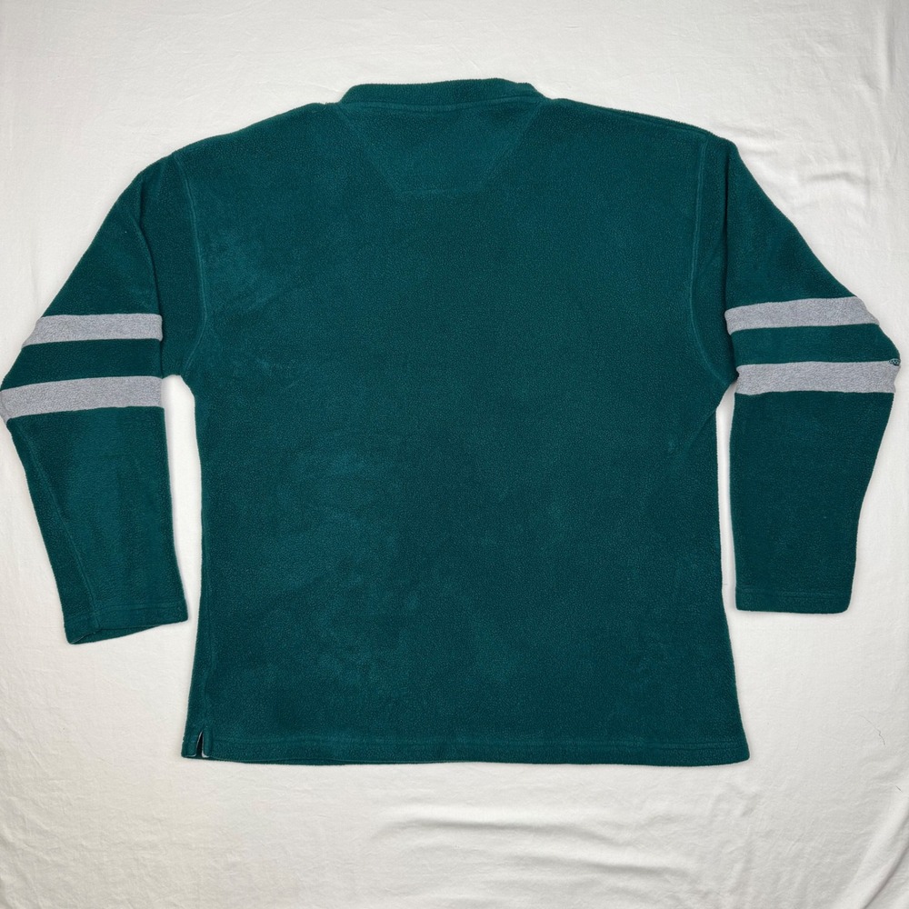 VTG Iron Knights Athletics Philadelphia Eagles Fleece Pullover VNeck Men XL Teal - Picture 7 of 10